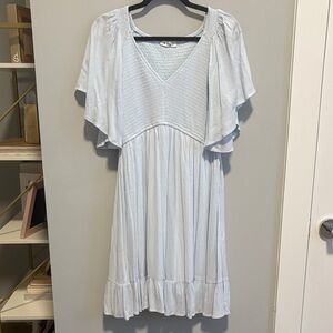 In Bloom Soft Blue Midi Dress